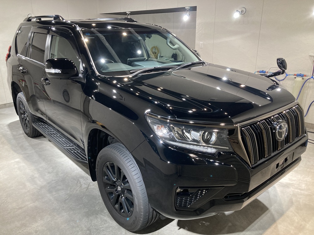 トヨタ、ランドクルーザープラド、ブラック、グロスアーマー、標準研磨