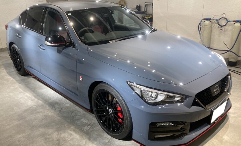 ニッサン、スカイラインNISMO、グレー、新車、グロスアーマー、ウル艶デュアルコート
