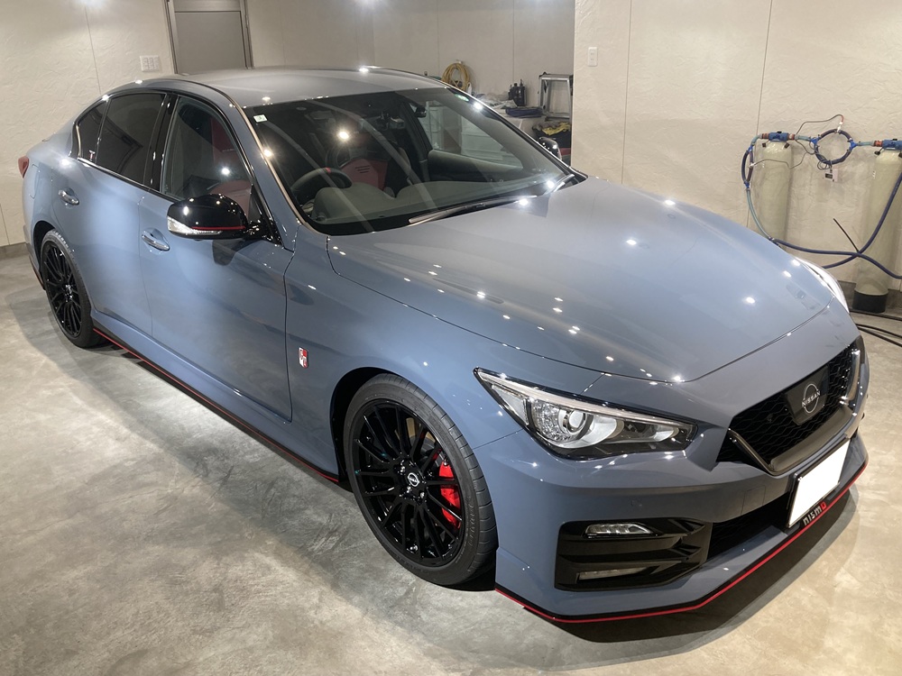 ニッサン、スカイラインNISMO、グレー、新車、グロスアーマー、ウル艶デュアルコート